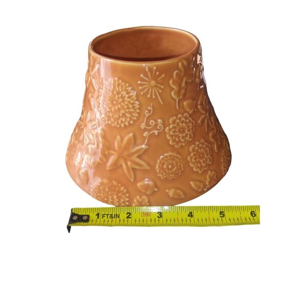 Hallmark Coral Orange Harvest Leaves and Acorns Fall Candle Shade Topper - Picture 7 of 8